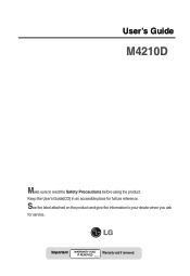LG M4210D-B21 Owner's Manual