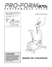 ProForm 870e French Manual