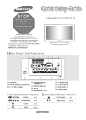 Samsung LN22A650 Quick Guide (ENGLISH)