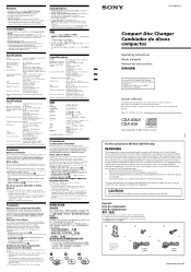 Sony CDX-656 Primary User Manual (English, Español, Français)