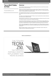 Toshiba Tecra Z50 PT545A Detailed Specs for Tecra Z50 PT545A-0CT002 AU/NZ; English