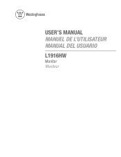 Westinghouse L1916HW User Manual