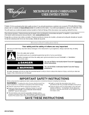 Whirlpool MH1170XSS User Instructions