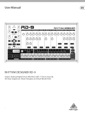 Behringer RHYTHM DESIGNER RD-9 Manual