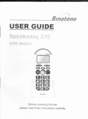 Binatone Speakeasy 210 User Guide