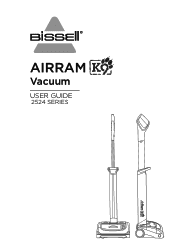 Bissell AirRam K9 Cordless Vacuum 2524 User Guide