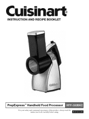 Cuisinart HFP-300BK Instruction and Recipe Booklet