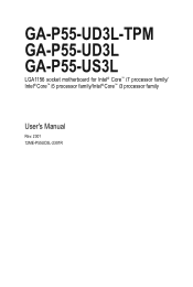 Gigabyte P55-UD3L User Manual