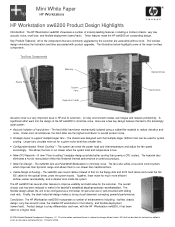 HP Xw6200 HP Workstation xw6200 Product Design Highlights