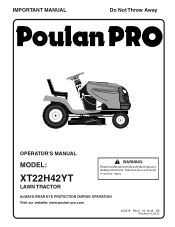 Poulan XT22H42YT User Manual