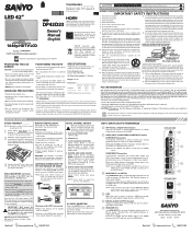 Sanyo DP42D23 Owners Manual