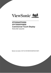 ViewSonic IFP7550 - Gen 1 IFP8650 Gen 1 User Guide Spanish