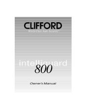 Clifford IntelliGuard 800 Owners Guide