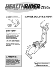 HealthRider C860e Elliptical Canadian French Manual