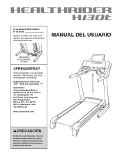 HealthRider H130t Treadmill Spanish Manual