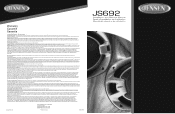 Jensen JS692 Owners Manual