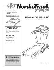NordicTrack T 9.2 Treadmill Spanish Manual
