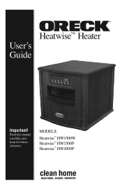 Oreck Heatwise Infrared Owners Guide