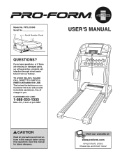 ProForm 445i Treadmill English Manual