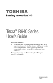 Toshiba Tecra R940-W9420 User Guide