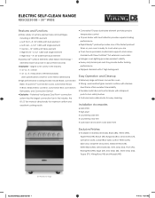Viking RDSCE2305BSS Two-Page Specifications Sheet