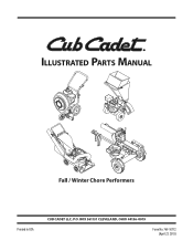 Cub Cadet CSV 070 Chipper Shredder Vacuum Parts Guide