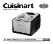 Cuisinart ICE-100 Instruction Booklet