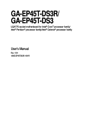 Gigabyte GA-EP45T-DS3R Manual