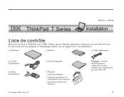 Lenovo ThinkPad T23 46P4548 - French - Setup Guide for T23