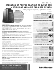 LiftMaster HDSW24UL HDSW24UL Product Guide - Spanish