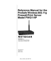 Netgear FWG114Pv1 FWG114P Reference Manual