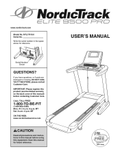 NordicTrack Elite 9500 Pro Treadmill User Manual