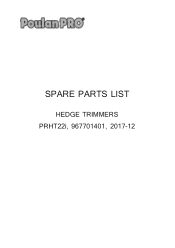 Poulan PRHT22i Parts Manual