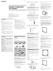 Sony DVP-NW50 Installer Manual