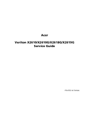 Acer Veriton X2610 Acer Veriton X2610 Desktop Service Guide