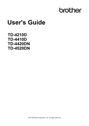 Brother International TD-4520DN Users Guide