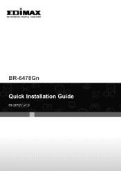 Edimax BR-6478Gn Quick Install Guide