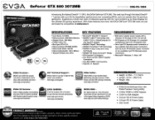EVGA GeForce GTX 580 3072MB PDF Spec Sheet