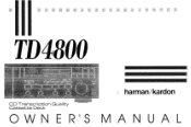 Harman Kardon TD4800 Owners Manual