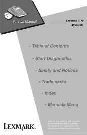 Lexmark J110 Service Manual