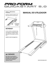 ProForm Quick Start 5.0 Treadmill Portuguese Manual