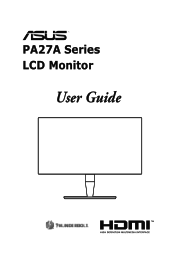Asus ProArt Display PA27AC PA27A Series User Guide