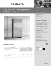 Frigidaire FFHT2021QS Product Specifications Sheet