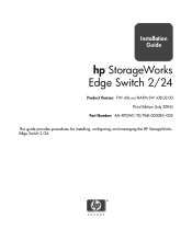 HP 316095-B21 FW V06.XX/HAFM SW V08.02.00 HP StorageWorks Edge Switch 2/24 Installation Guide (AA-RTDWC-TE, July 2004)