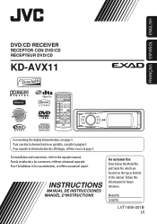 JVC KD AVX1 Instructions