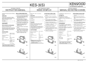 Kenwood KES-3 User Manual
