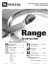 Maytag MER5775RAB Use and Care Guide
