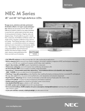 NEC M40B-AV M Series color brochure