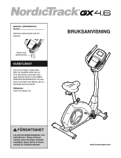 NordicTrack Gx 4.6 Bike Swedish Manual