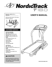 NordicTrack T18.0 Treadmill Uk Manual